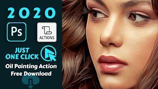 Download Oil Painting Photoshop Action | Free Download | Photoshop Action | Load & Play