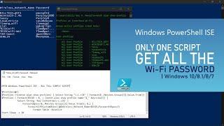 ONLY 1 SCRIPT GET ALL the Wi-Fi PASSWORD | Windows 10/8.1/8/7