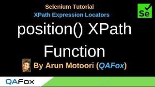 XPath Expression Locators - Part 20 - position() XPath Function