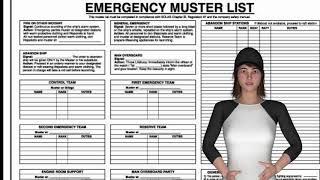 Emergency Muster List Onboard Ship In Detail