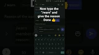 How to use Mee6 slash for /warn Command in Discord Mobile #roduz #discord #howto #warn #mee6 #slash