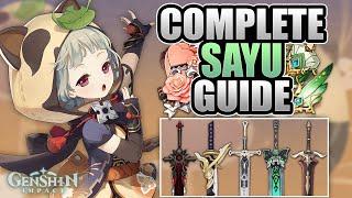 SAYU - COMPLETE GUIDE - 3/4/5 Weapons, Builds, Artifacts, Mechanics & Showcase | Genshin Impact