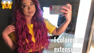 OMG! I dyed my hair extensions PINK! Irresistible Me Hair extensions