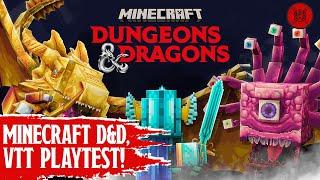 MINECRAFT D&D! Virtual Table Top PLAYTEST! - D&D Direct 2023 Full Breakdown!