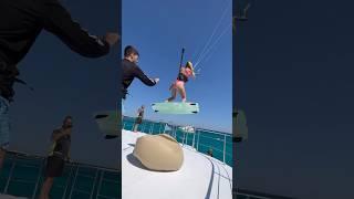 Viral Super Yacht jump Kitesurfing! 