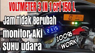 CARA PEMASANGAN VOLTMETER 3 IN 1 DI HONDA CRF 150 L