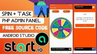 FREE SOURCE CODE! Spin +Task Android Studio!  StartApp Ads Earning App Source code Free!