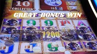 Lovely Session GREAT BONUS WIN On BUFFALO GOLD Slot Machine 2 Cents Denom - SunFlower Slots