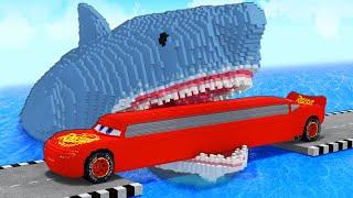 LONG CARS vs SHARK in Teardown