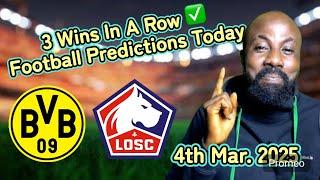 Football predictions today 4/3/25 | Soccer predictions today - Mula #footballpredictionstoday