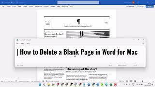 How to Delete a Blank Page in Word for Mac