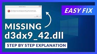 d3dx9_42.dll Missing Error | How to Fix | 2 Fixes | 2021