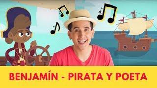 Benjamín de 123 Andrés, canción del pirata, aprende vocabulario, palabras nuevas, poesía para niños