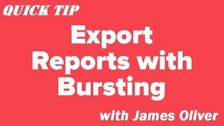 MicroStrategy Export Reports in Bulk with Bursting - Quick Tip