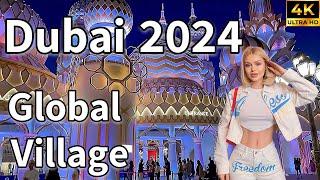 Dubai Global Village  Amazing 28th Season 2024 [ 4K ] Complete Walking Tour