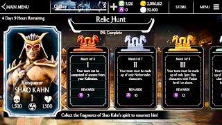 SHAO KAHN DIAMOND UNLOCKED -Relic Hunt Towers #1-3 Gameplay - 25th Anniversary Update 1.15 - mkx iOS