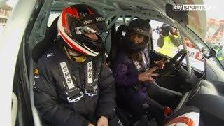 Kimi Räikkönen teaching Natalie Pinkham how to drive on Ice - Hilarious Crash 
