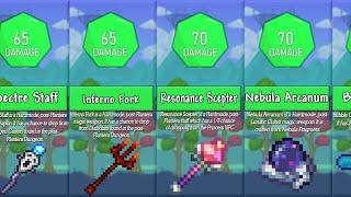 Terraria | Highest Damage Magic Weapons Comparison
