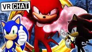 Movie Knuckles MEETS Sonic & Shadow in "VRChat"