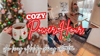 COZY CHRISTMAS POWER HOUR | clean with me, life chats + more!