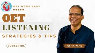 Edu Skills OET: Listening Part -C- Strategies and tips - Boost Your Score : OET Listening Made Easy