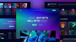 Complete NFT Marketplace Website Design | HTML, CSS, Javascript