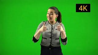 Woman Laughing and Pointing Finger Green Screen - Free 4K No Copyright Stock Free Video