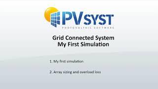 PVsyst 7 - Project 001 - My First Simulation (Grid Connected System)