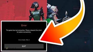 Valorant Error Code VAL 5 The game has lost connection - (Fix in 1 Minutes) 2024