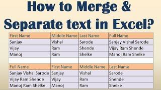 Splitting and Joining Text in Excel.