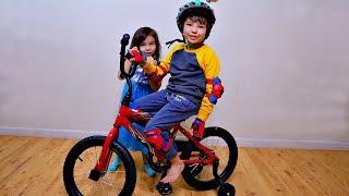 Toys Explorers Play with Kids First Bike Part 2