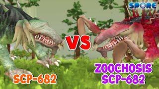 Scp-682 vs Zoochosis Scp-682 | Horror vs Zoochosis Horror [S1E4] | SPORE