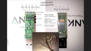 Logitech H390 USB soundcard / cord connection repair