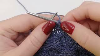 Укороченные ряды, двойная петля. Short rows, double stitch.