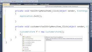 Introduction to a database application Part1 Creating the Menue