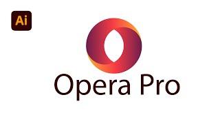 Opera pro | Gradient logo design tutorial in adobe illustrator | step by step