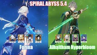 C0 Furina & C0 Alhaitham Hyperbloom | Spiral Abyss 5.4 | Genshin Impact