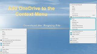 How to add one drive to the context menu | Windows