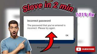 How To Fix Instagram Login Error || Fix Instagram Incorrect Password Problem Solved in hindi