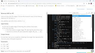 Minimum AND xor OR -Solution | Code Monk  | Hackerearth