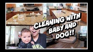 ULTIMATE ALL DAY CLEAN WITH ME // SPEED CLEAN // CLEANING WITH 6 MONTH OLD AND DOG