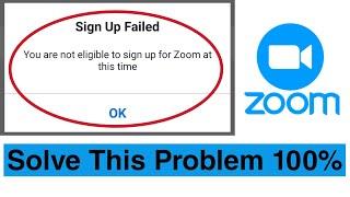 Zoom App You are not eligible to sign up for zoom at this time | For Android Mobile | Tech Process