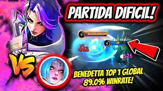 IMPOSSIBLE MATCH AGAINST A PRO KARINA! BENEDETTA TOP 1 GLOBAL 89.0% WINRATE | MOBILE LEGENDS