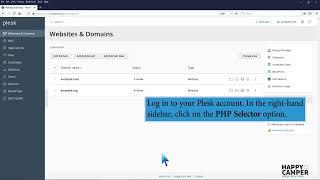 How to Change the PHP Version via CloudLinux Selector in Plesk   Happy Camper Web Hosting