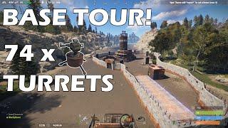 Massive Base Tour With 74 x Turrets! - Rust - 5 x Server