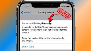 Unable to Verify This iPhone Has a Genuine Apple Battery | Fix