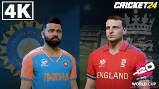 "SEMI FINAL 2" INDIA vs ENGLAND - MATCH 54 T20 WC 2024 - CRICKET 24 (HINDI) PS5 4K Gameplay