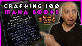 I've Never Done This Before, Crafting 100 Caster/Mana Boots -  Diablo 2 Resurrected