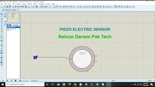 simulation of piezo electric sensor in proteus | how to use piezo electric sensor in proteus