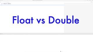 Float Vs Double